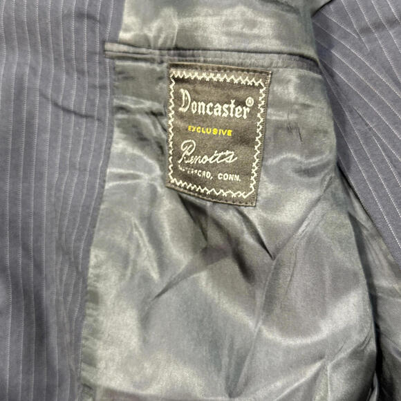 Doncaster Blazer Mens Blue VINTAGE Pinstripe Suit Jacket Sport Coat EUC - Picture 2 of 15